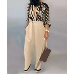 combinaison femme lettre imprimée