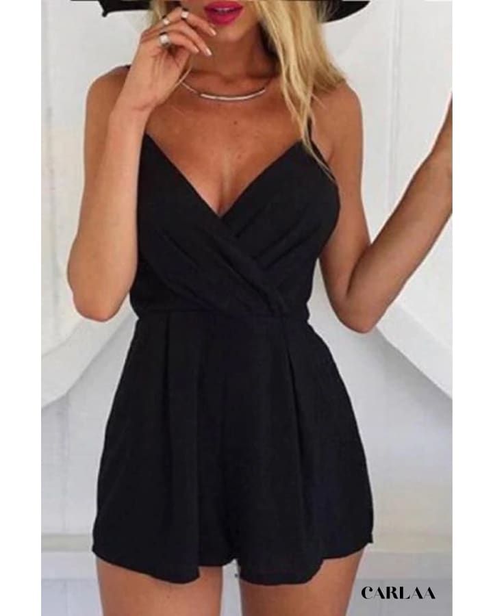 combi short noir élégant