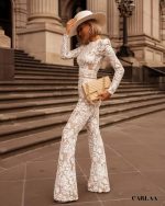 combinaison dentelle blanche chic