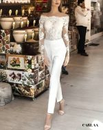 combinaison blanche dentelle