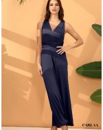 combinaison chic bleu marine