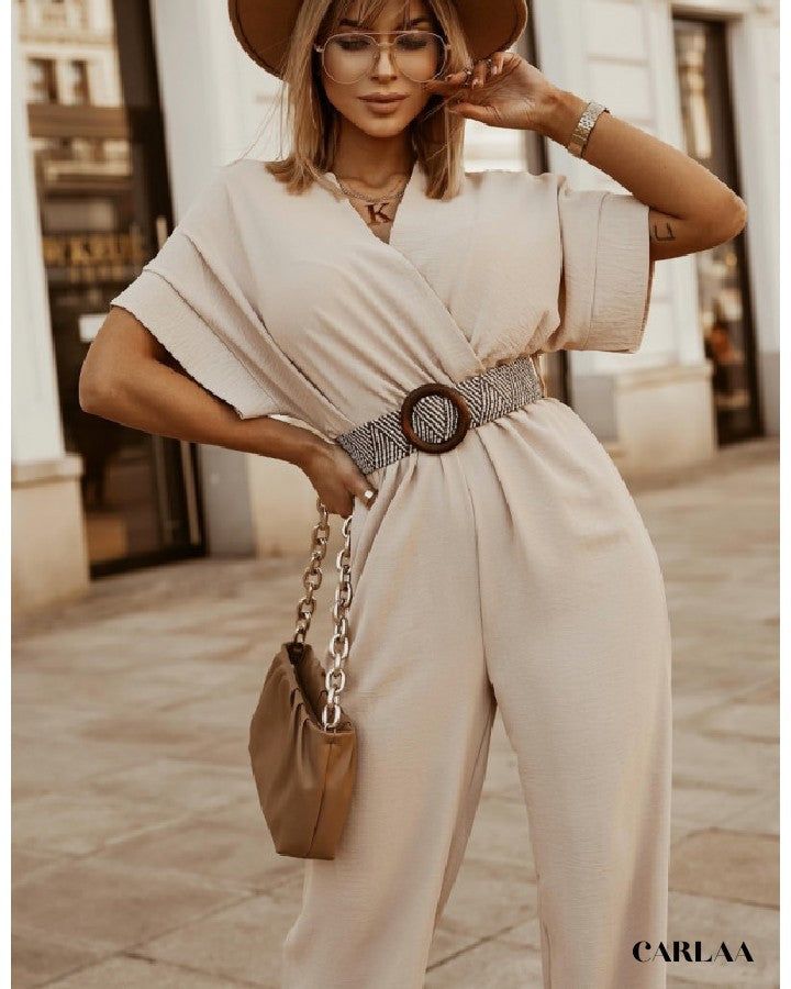 chic combinaison femme beige