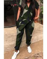 combinaison femme camouflage élégante