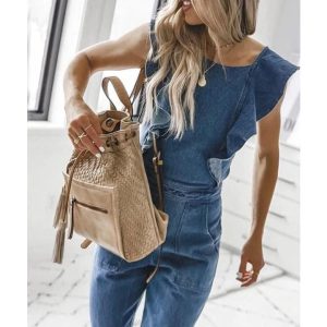 combinaison femme denim