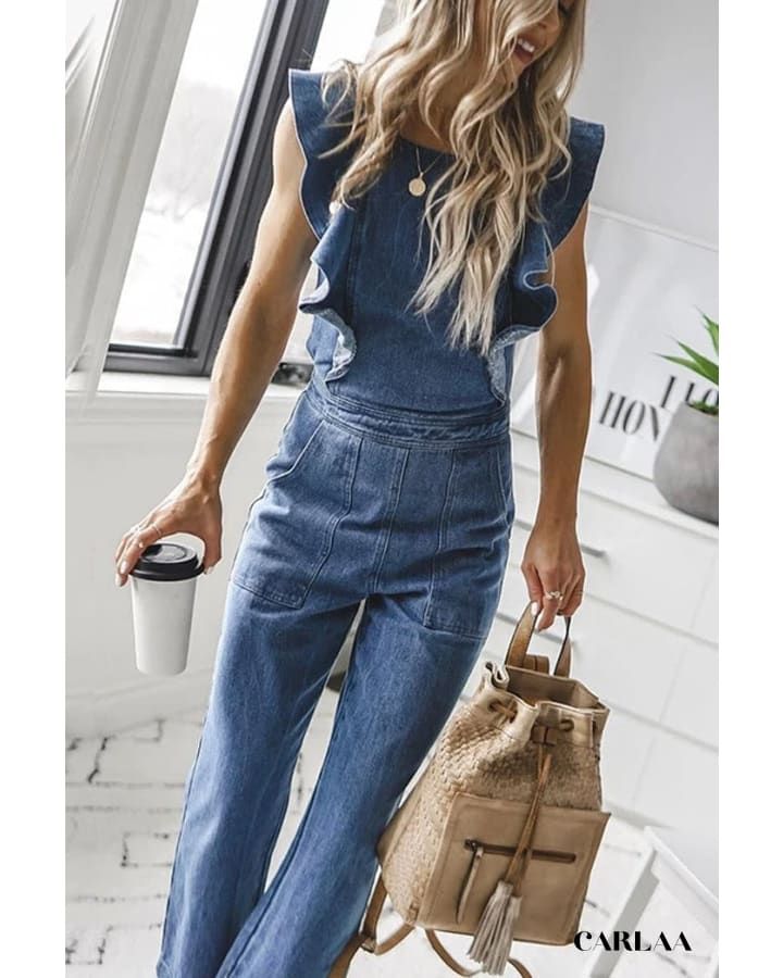 tenue élégante femme denim