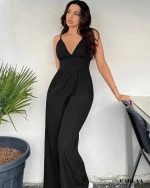 combinaison fluide noire féminine