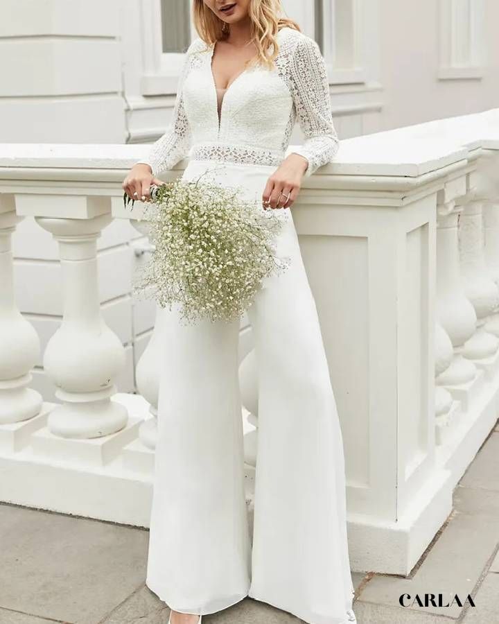 combinaison mariage blanche