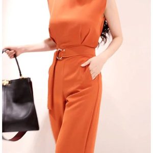 combinaison orange pour femme