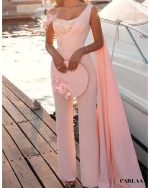 combinaison pantalon rose