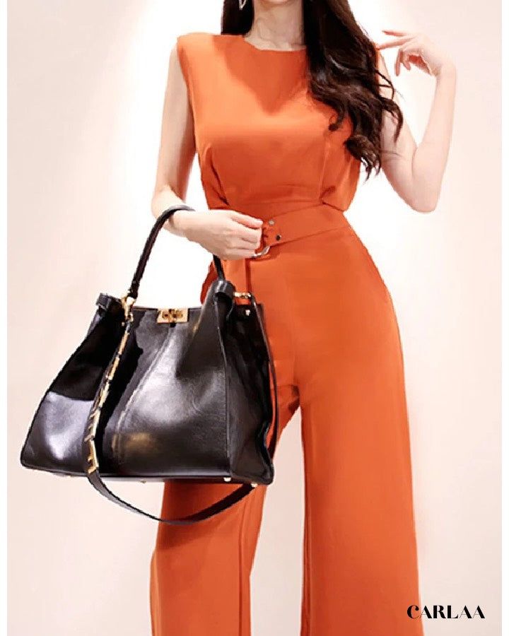 style chic combinaison orange