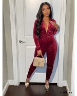 combinaison velours chic