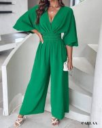 combinaison verte fluide