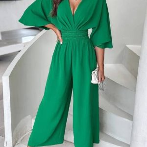 combinaison verte fluide