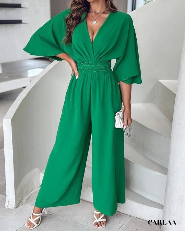 combinaison verte fluide
