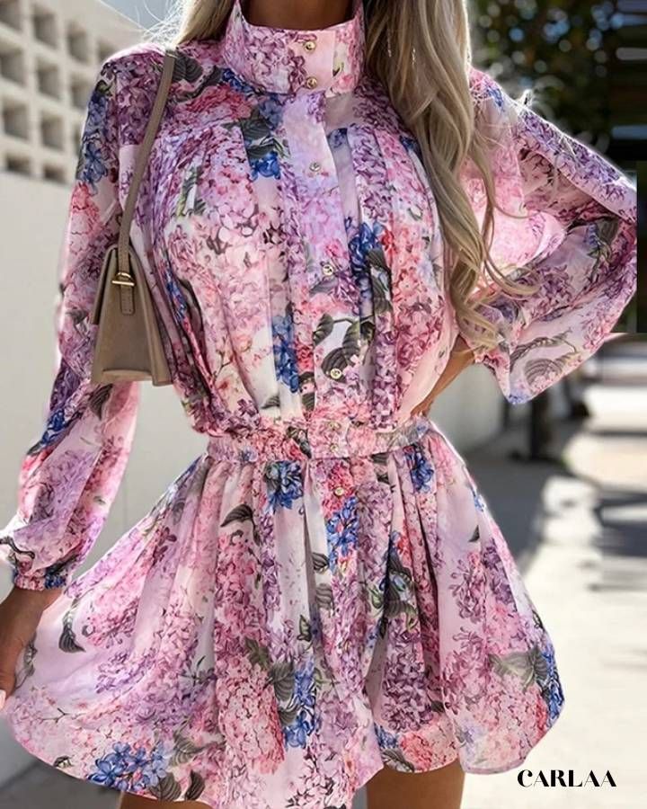 Combishort ample fleuri