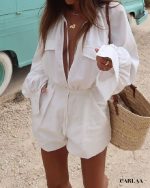 combishort blanche fluide