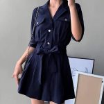 combishort bleu marine