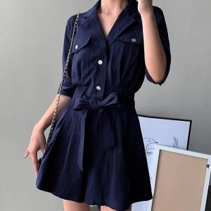combishort bleu marine