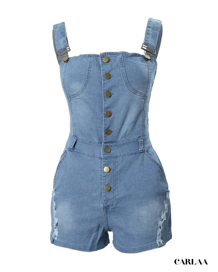 combishort denim tendance