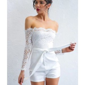 combishort femme chic dentelle
