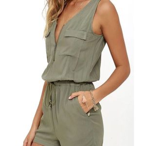 combishort vert pour femme