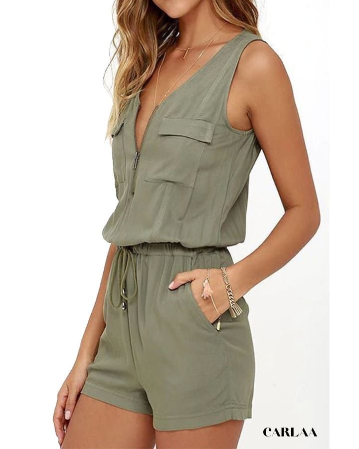 combishort vert pour femme