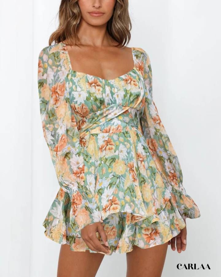 combishort fleuri femme