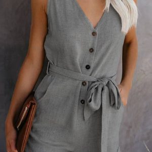 combishort gris élégant