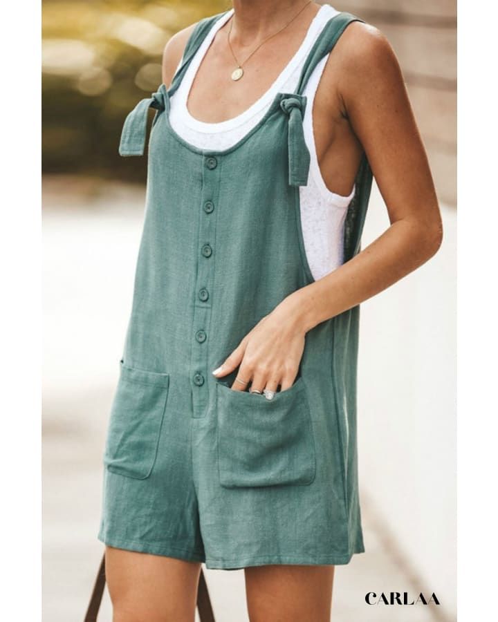 combishort salopette vert