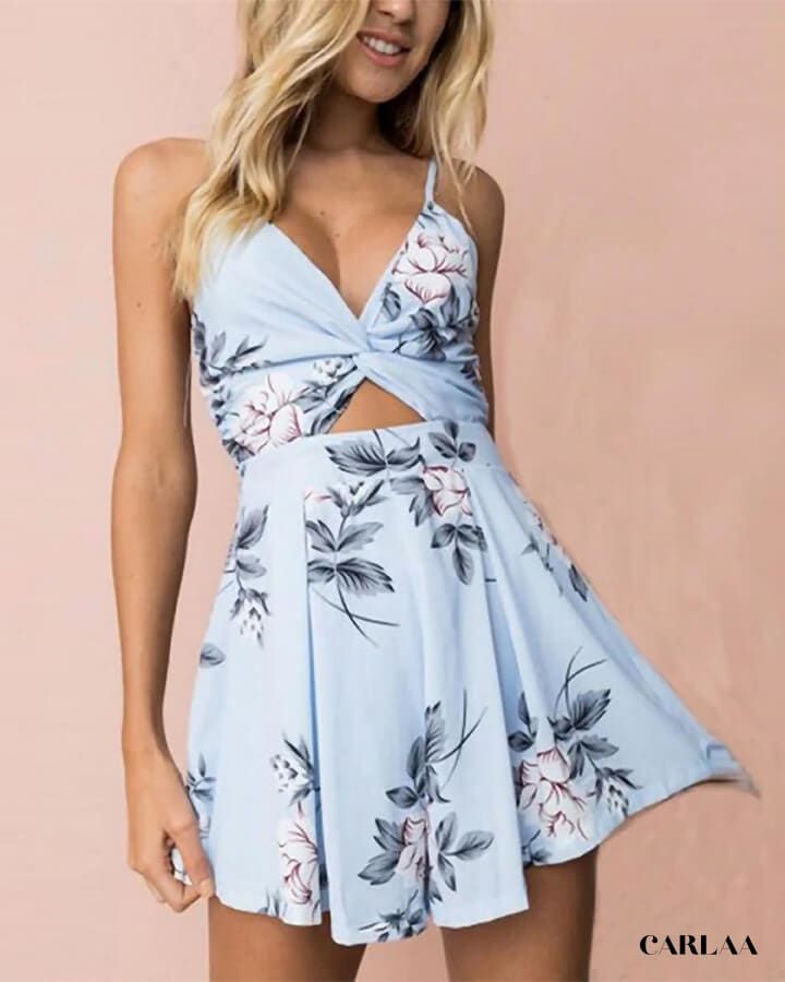 combishort sexy à fleur