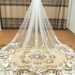 Long Voile Mariée élégant