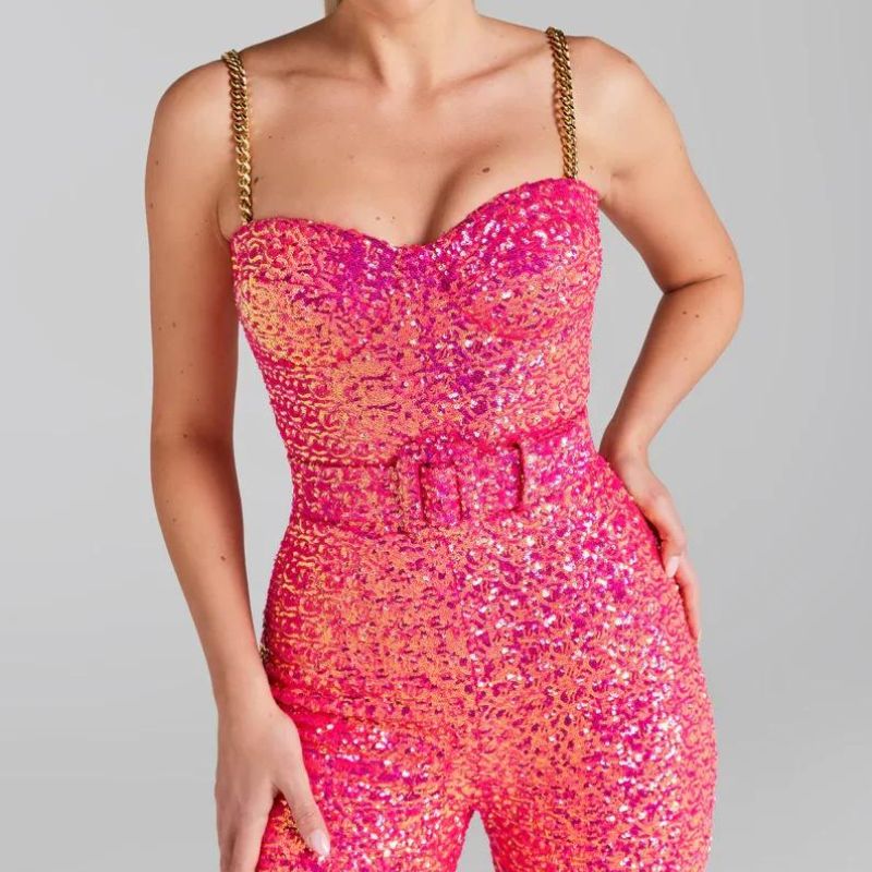 paillettes rose chic