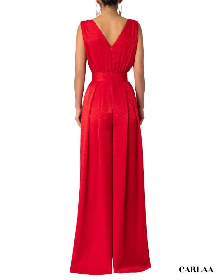 style chic combinaison rouge
