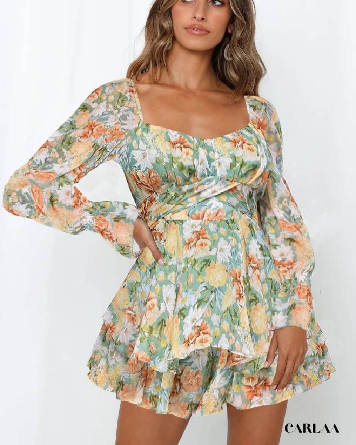 motifs floraux combishort