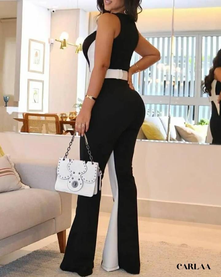 tenue chic combinaison Noir et Blanc