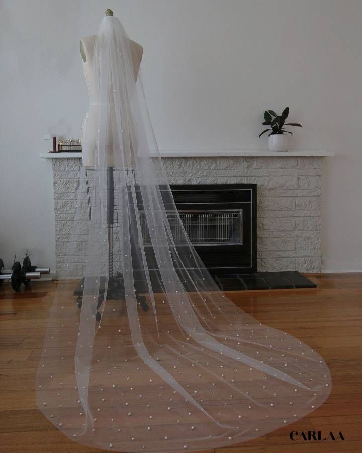voile perlé pour mariage